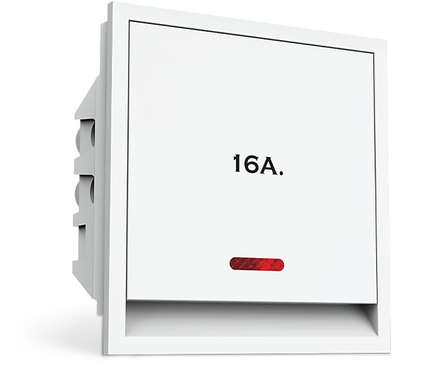 Adora-FL-WH-16A-1-Way-2-Module-white