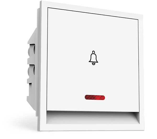Adora-FL-WH-Bell-Push-Switch-With-Indi-white