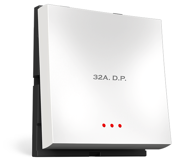 Leo-SX-WH-2M-6A-1-Way-Swi-With-Indi-2-Module